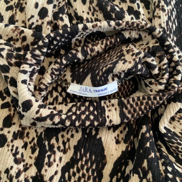 Zara Snakeskin Longsleeve Turtleneck Dress - Picture 2 of 5